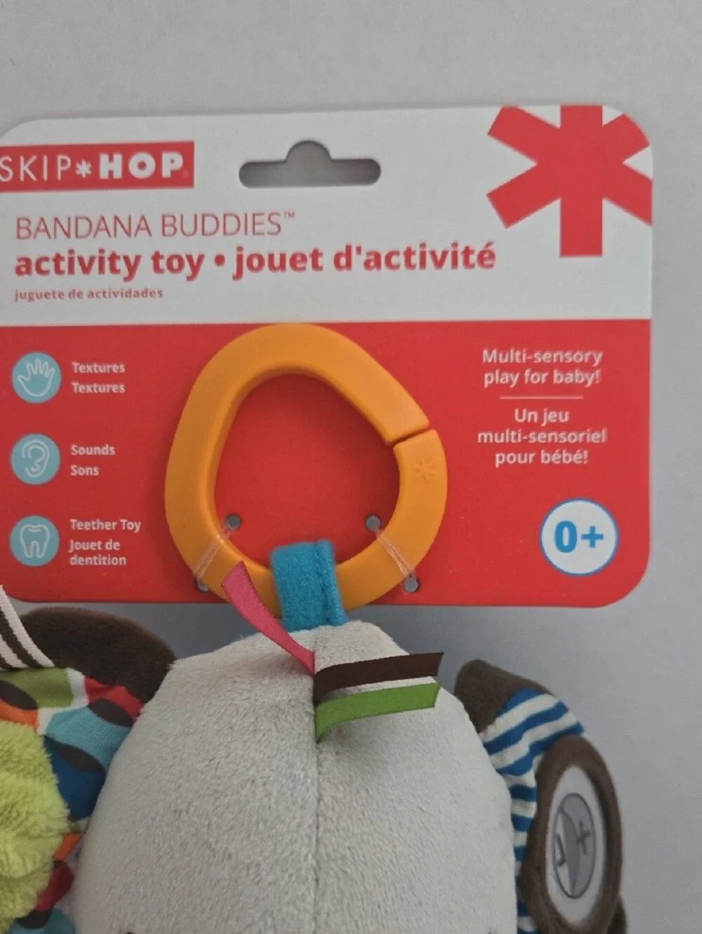 Skip Hop Gray & Blue Elephant Bandana Buddies Activity Toy 0+
